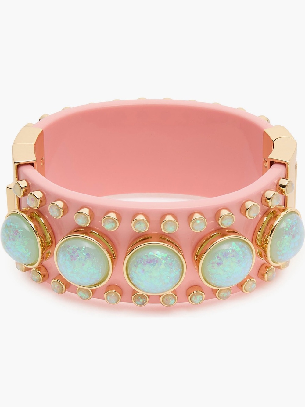 Lele Sadoughi Blush Opal Deco Hinged Bracelet